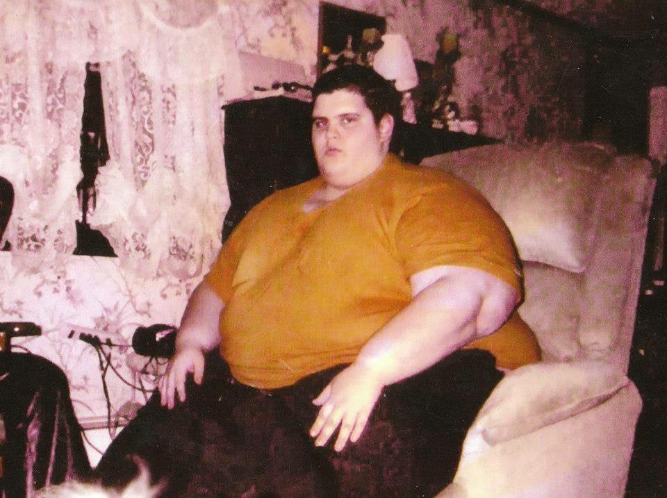 Justin Willoughby at 799 pounds, before his weight-loss transformation
